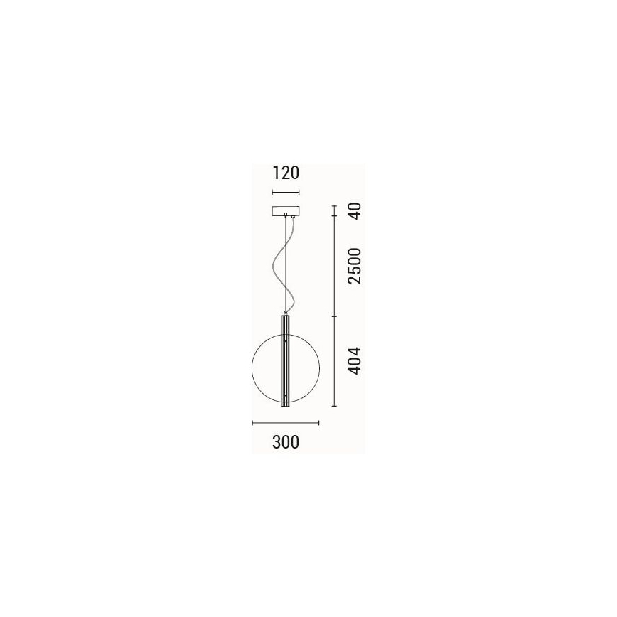 Suspension filaire LED/12,6W/230V 3000K