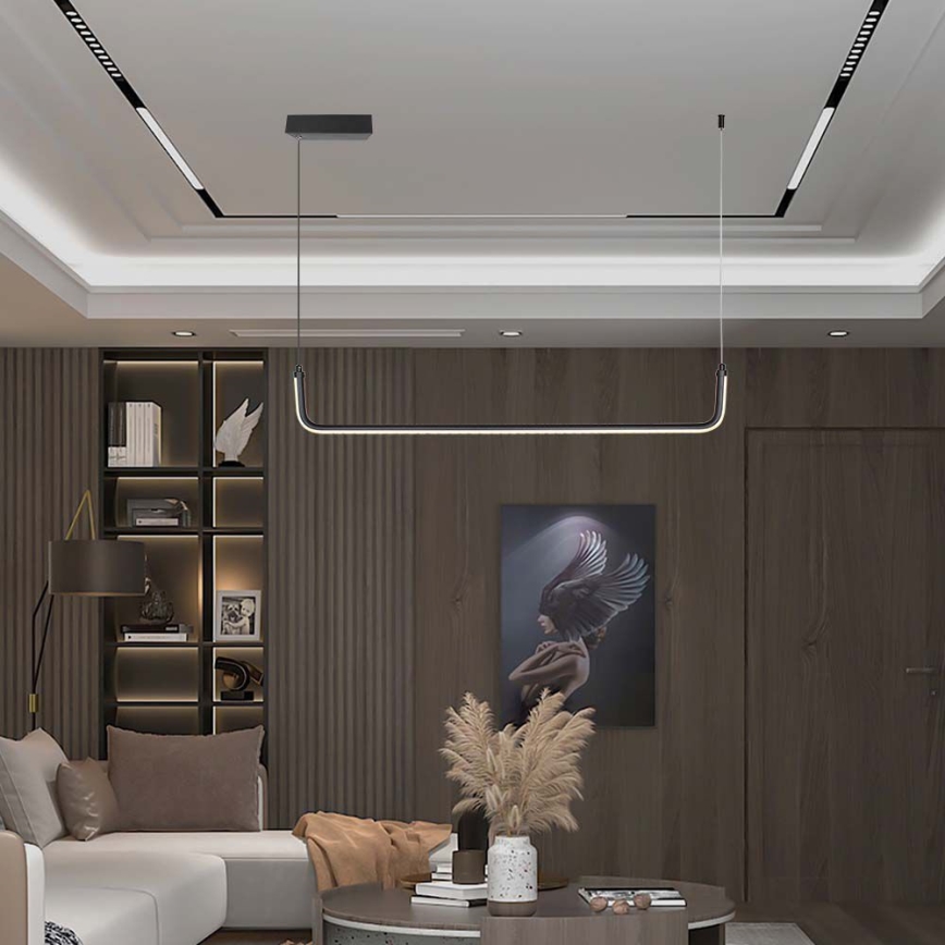 Suspension filaire LED/12W/230V 4000K noir