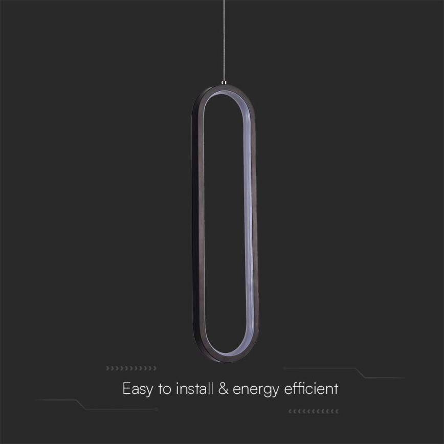 Suspension filaire LED/13W/230V 3000K noir