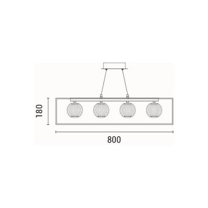 Suspension filaire LED/14W/230V 3000K
