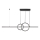 Suspension filaire LED/15W/230V 4000K noir