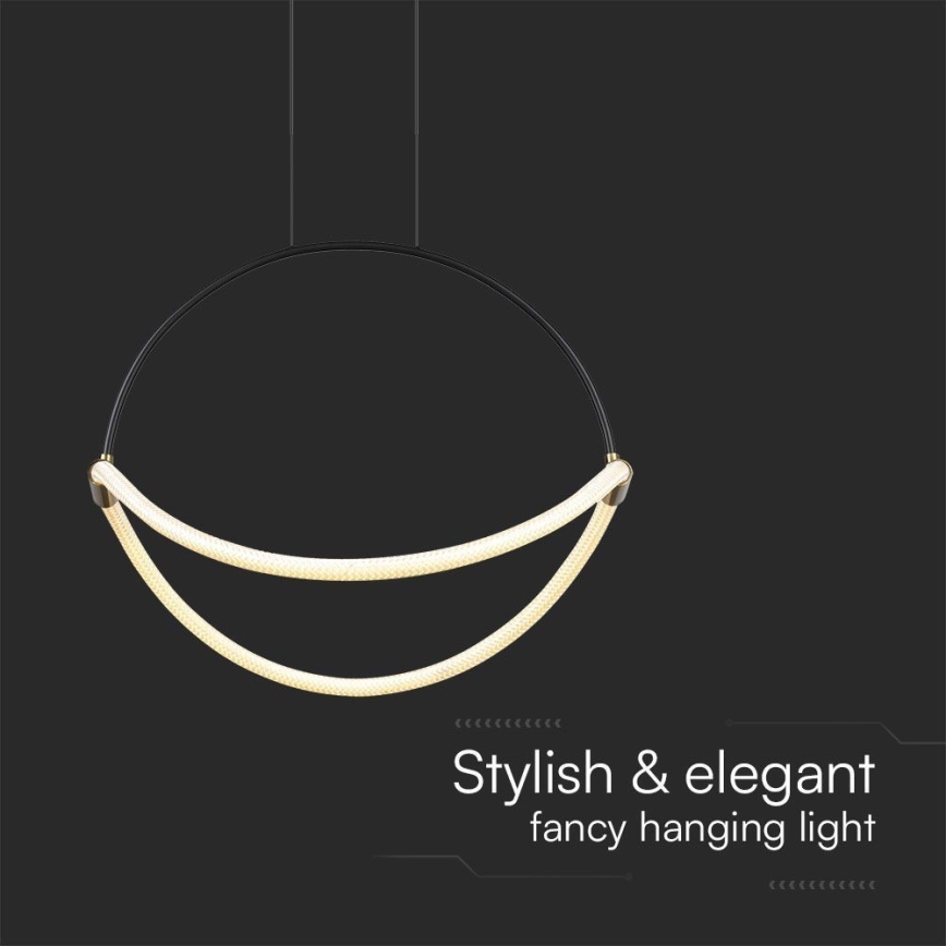 Suspension filaire LED/16W/230V 3000K d. 50 cm
