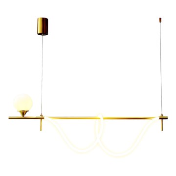 Suspension filaire LED/20W/230V + 1xG9/10W/230V 3000K doré