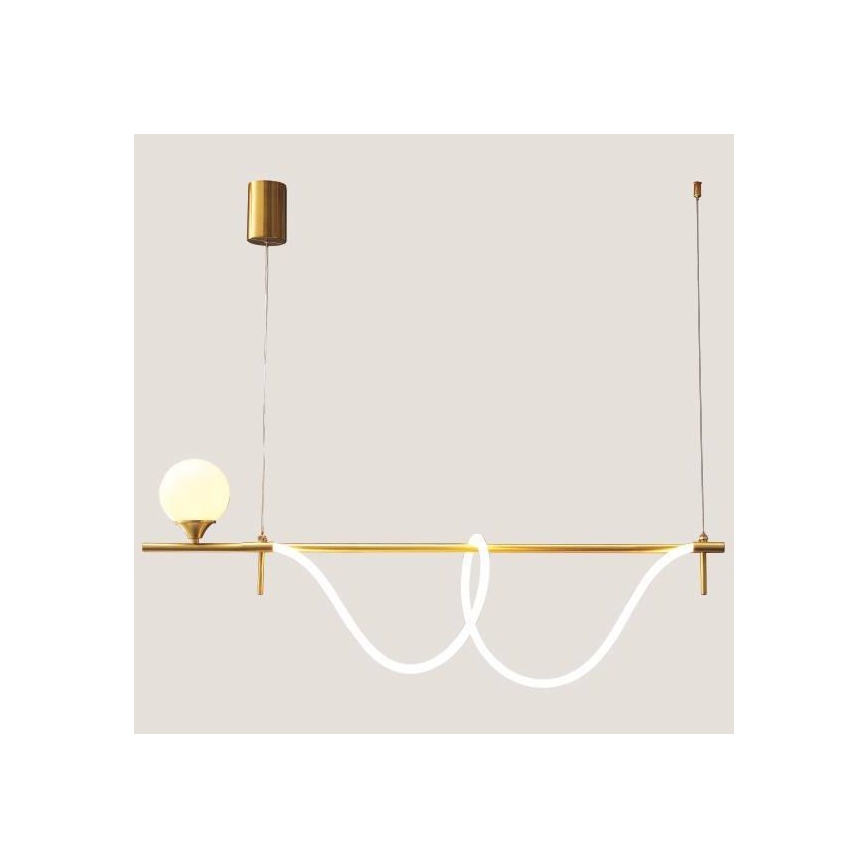 Suspension filaire LED/20W/230V + 1xG9/10W/230V 3000K doré