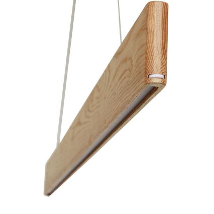 Suspension filaire LED/22W/230V 4000K 120 cm frêne/bois massif