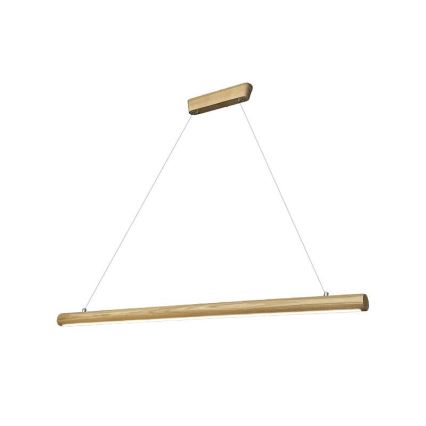 Suspension filaire LED/22W/230V 4000K 120 cm frêne/bois massif