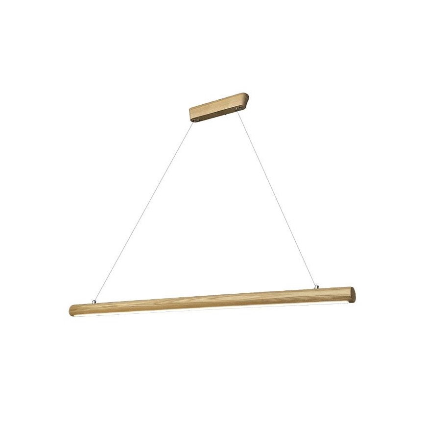 Suspension filaire LED/22W/230V 4000K 120 cm frêne/bois massif