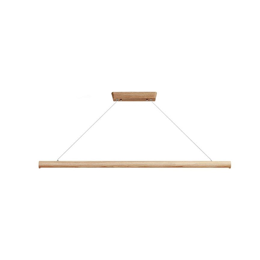 Suspension filaire LED/22W/230V 4000K 120 cm frêne/bois massif