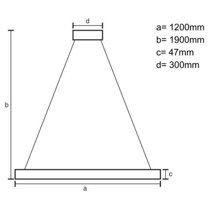 Suspension filaire LED/22W/230V 4000K 120 cm frêne/bois massif