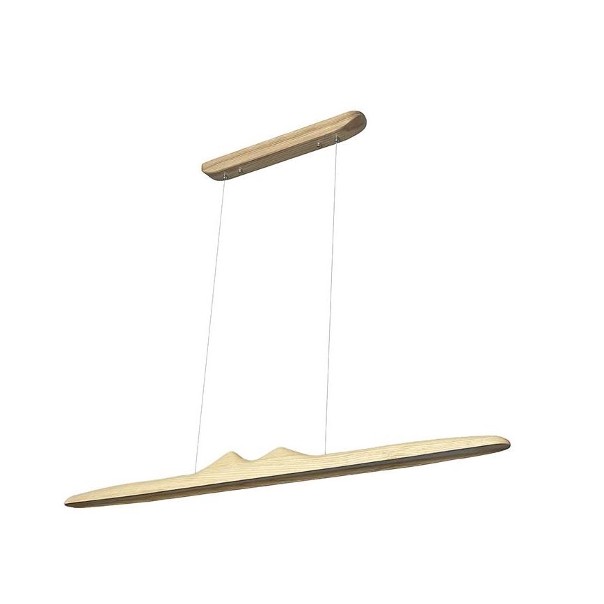 Suspension filaire LED/22W/230V 4000K 120 cm frêne/bois massif