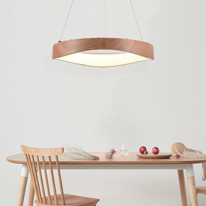 Suspension filaire LED/25W/230V 3000K ø 50 cm marron