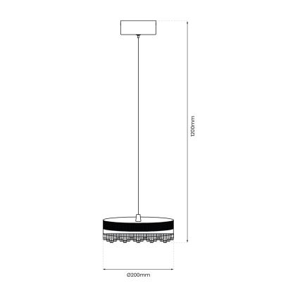 Suspension filaire LED/25W/230V d. 20 cm doré
