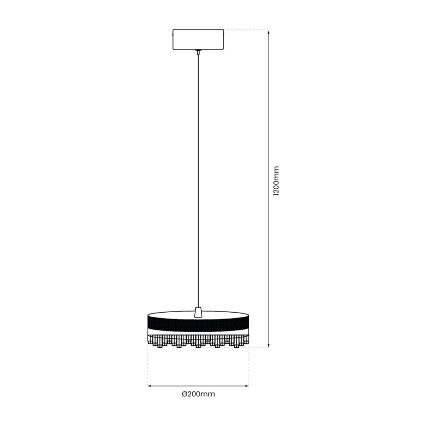 Suspension filaire LED/25W/230V d. 20 cm doré