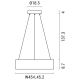 Suspension filaire LED/30W/230V 3000K 45x45 cm gris