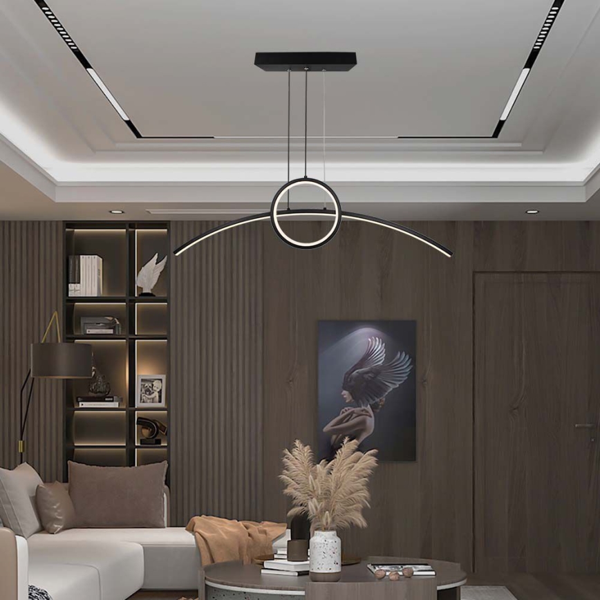 Suspension filaire LED/30W/230V 4000K noir