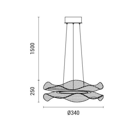 Suspension filaire LED/34W/230V 3000K