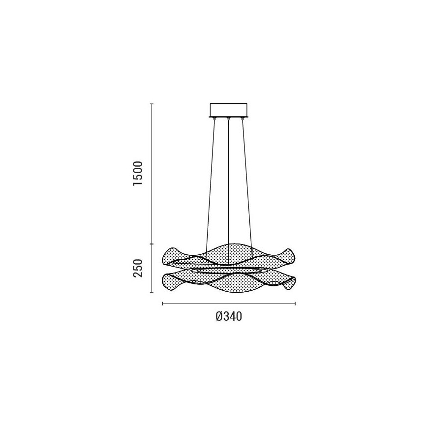 Suspension filaire LED/34W/230V 3000K