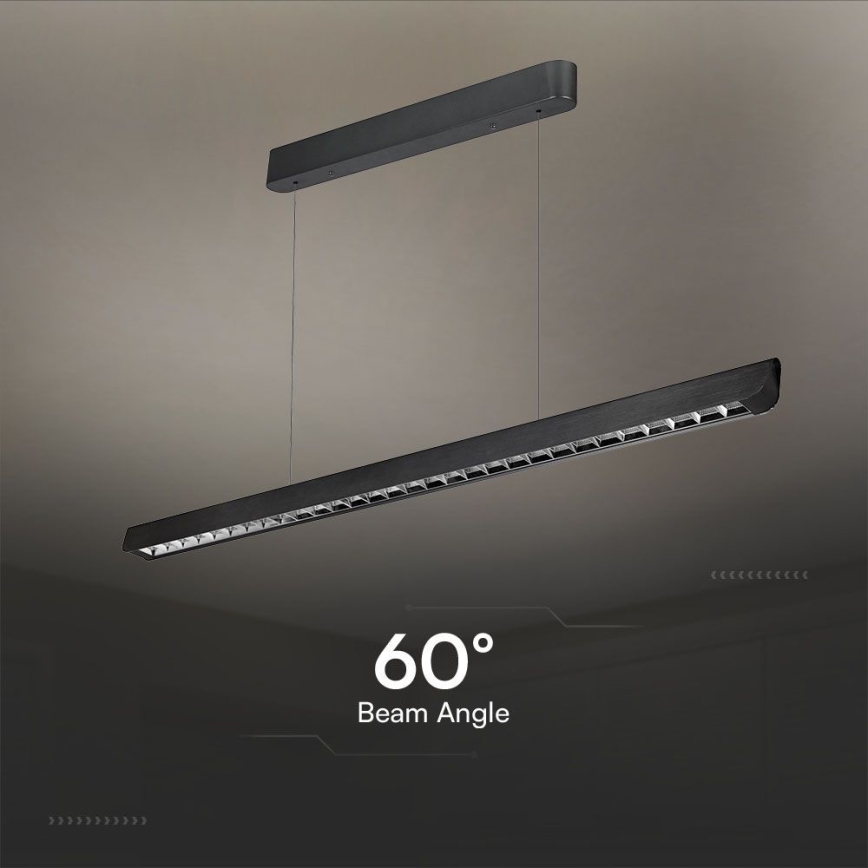 Suspension filaire LED/36W/230V 3000/4000/6400K noir