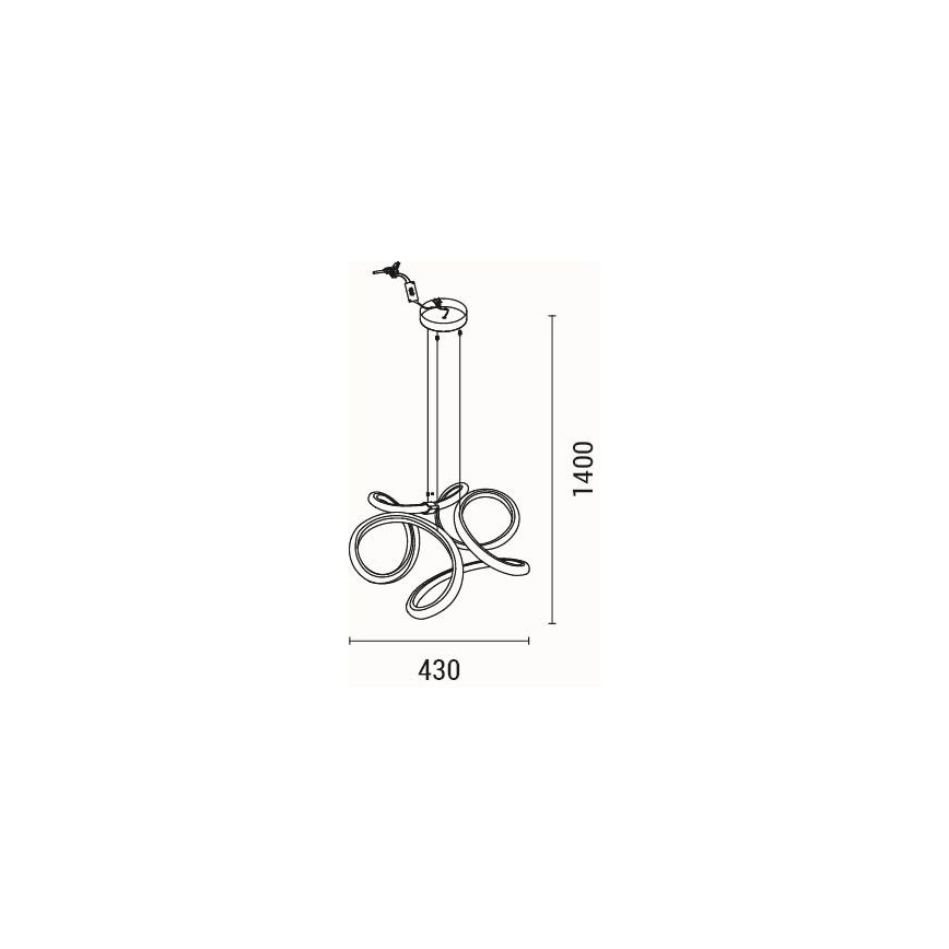 Suspension filaire LED/38W/230V 3000K