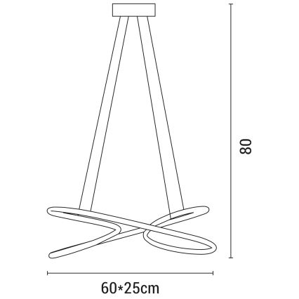 Suspension filaire LED/40W/230V 4000K noir