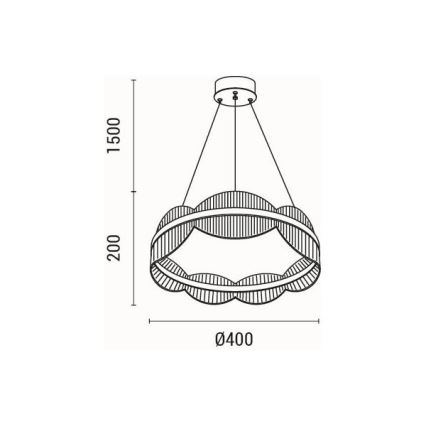 Suspension filaire LED/48W/230V 3000K