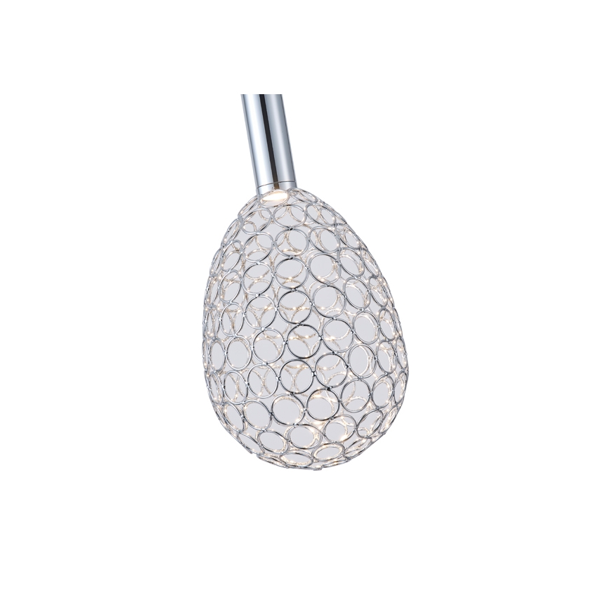 Suspension filaire LED/6,3W/230V 3000K chrome brillant d. 14 cm