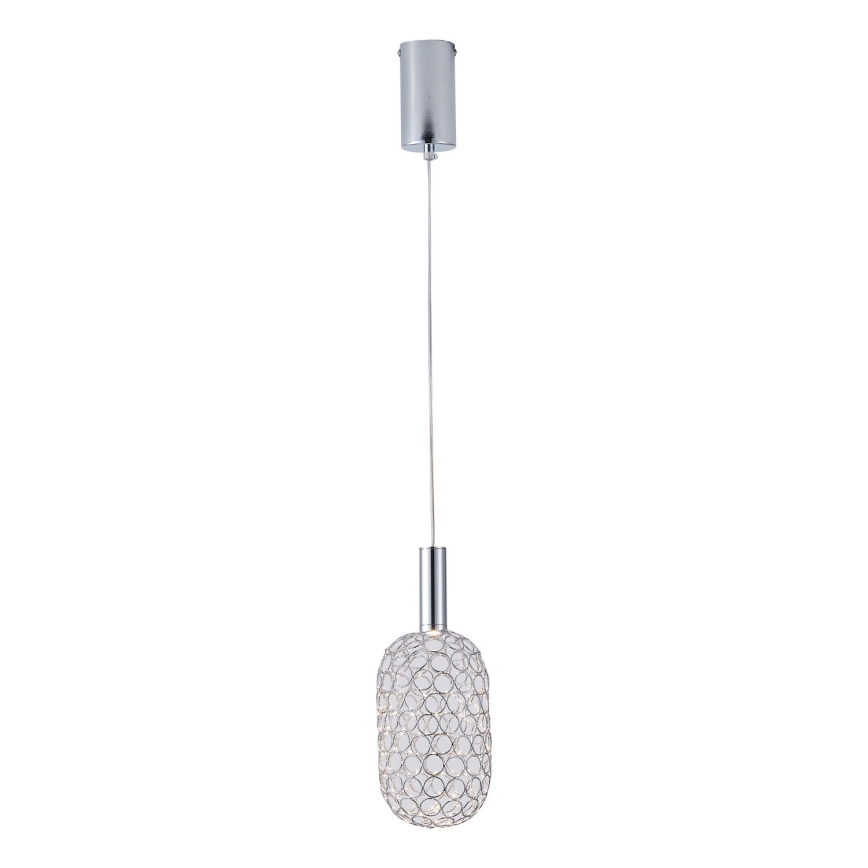 Suspension filaire LED/6,3W/230V 3000K chrome brillant d. 20 cm
