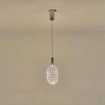 Suspension filaire LED/6,3W/230V 3000K chrome brillant d. 20 cm