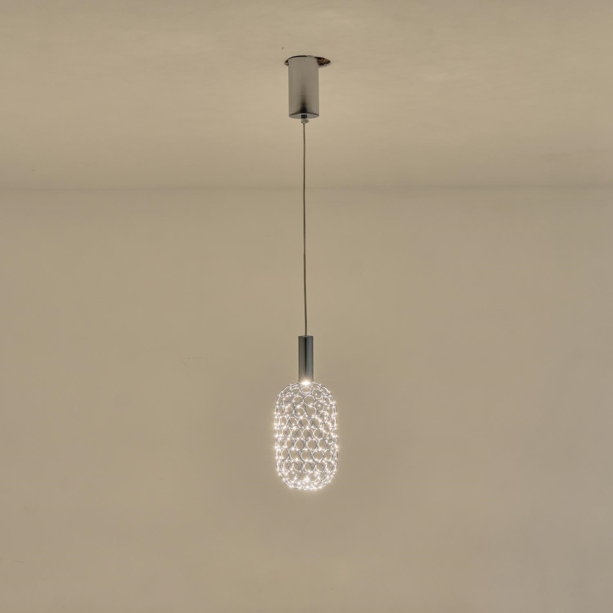Suspension filaire LED/6,3W/230V 3000K chrome brillant d. 20 cm
