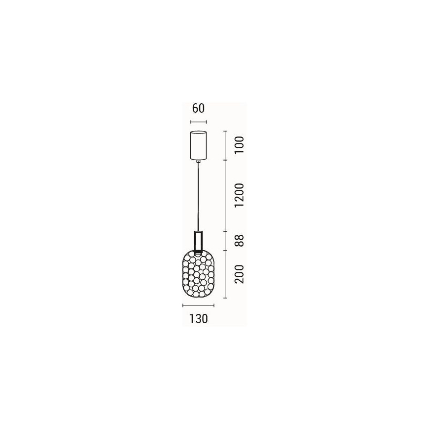 Suspension filaire LED/6,3W/230V 3000K doré d. 20 cm