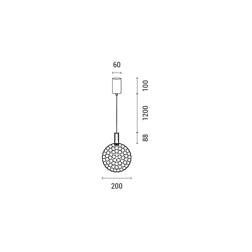 Suspension filaire LED/6,3W/230V 3000K doré d. 20 cm