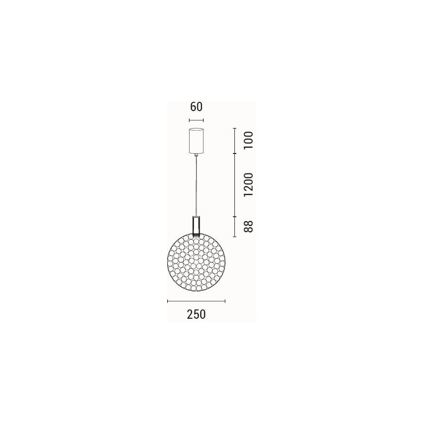 Suspension filaire LED/6,3W/230V 3000K doré d. 25 cm