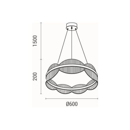 Suspension filaire LED/60W/230V 3000K