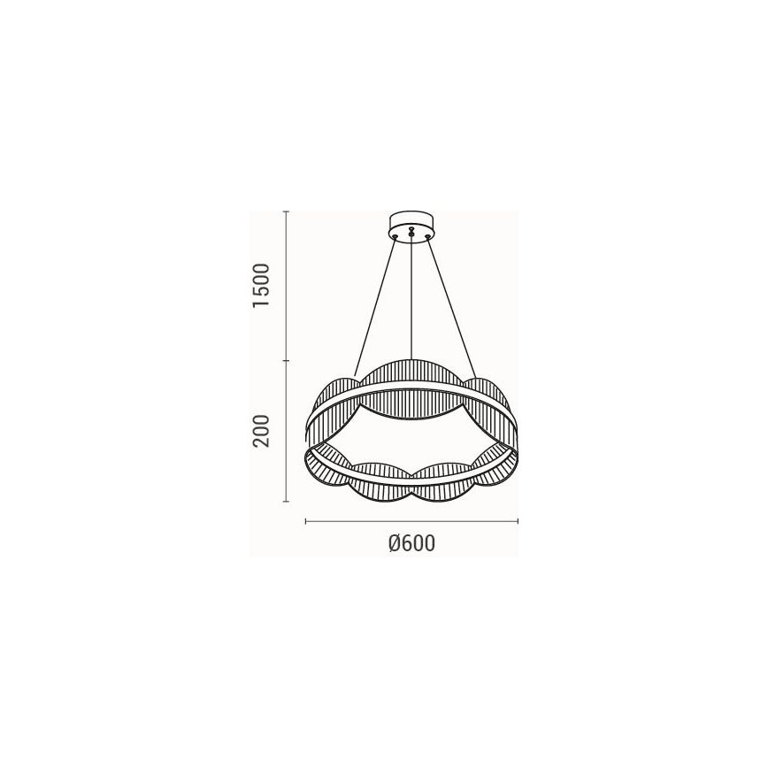 Suspension filaire LED/60W/230V 3000K