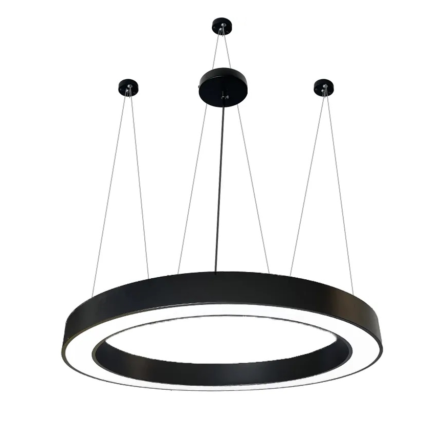 Suspension filaire LED/60W/230V 4000K d. 120 cm noir