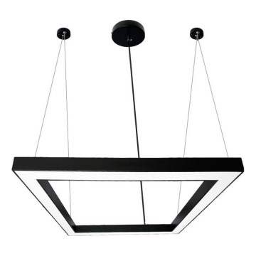 Suspension filaire LED/70W/230V 4000K 100x100 cm noir
