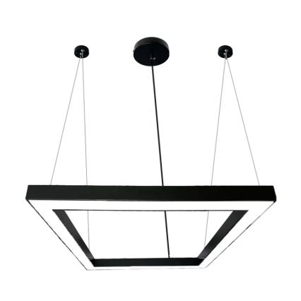 Suspension filaire LED/70W/230V 4000K 100x100 cm noir