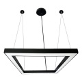 Suspension filaire LED/80W/230V 4000K 120x120 cm noir