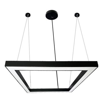 Suspension filaire LED/80W/230V 4000K 120x120 cm noir