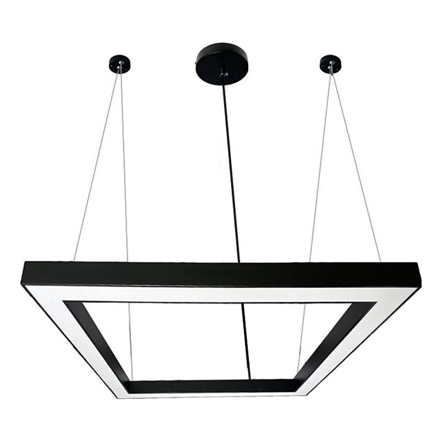 Suspension filaire LED/80W/230V 4000K 120x120 cm noir
