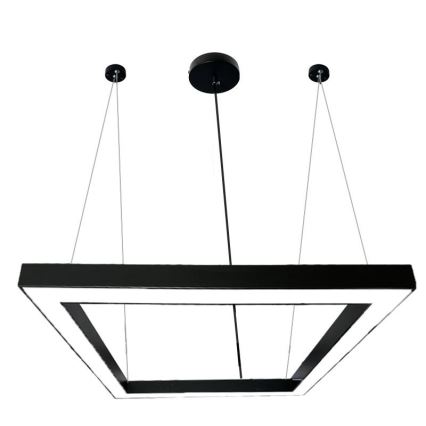 Suspension filaire LED/80W/230V 4000K 120x120 cm noir