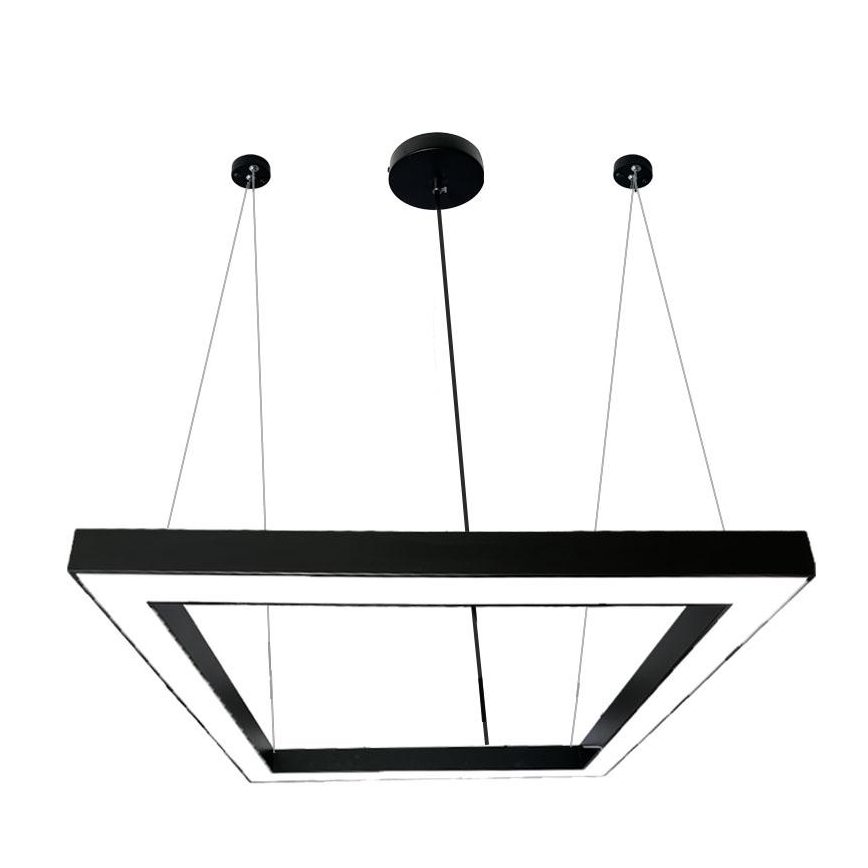Suspension filaire LED/80W/230V 4000K 120x120 cm noir