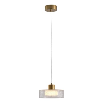 Suspension filaire LED/8W/230V 3000K doré/transparent pr. 20 cm