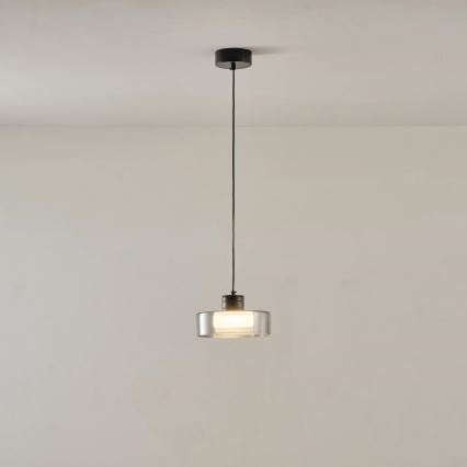 Suspension filaire LED/8W/230V 3000K noir/fumé pr. 20 cm