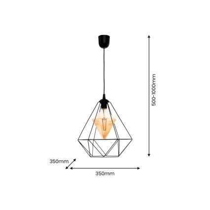 Suspension filaire LED ALAMBRE 1xE27/4W/230V noire