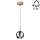 Suspension filaire LED BALL WOOD 1xGU10/5W/230V chêne mat - certifié FSC