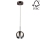 Suspension filaire LED BALL WOOD 1xGU10/5W/230V hêtre mat - certifié FSC