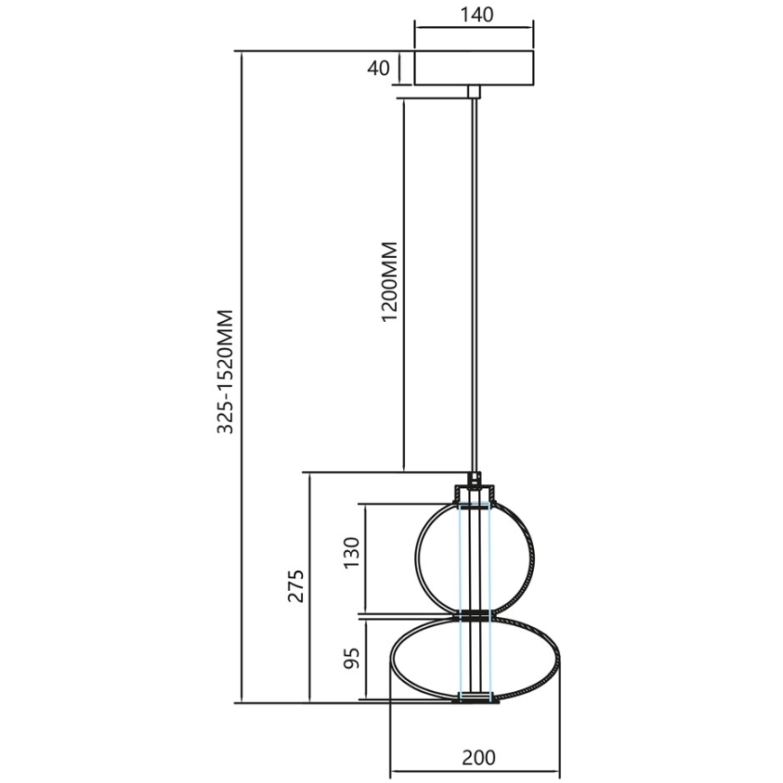 Suspension filaire LED DAPHNE LED/12W/230V doré