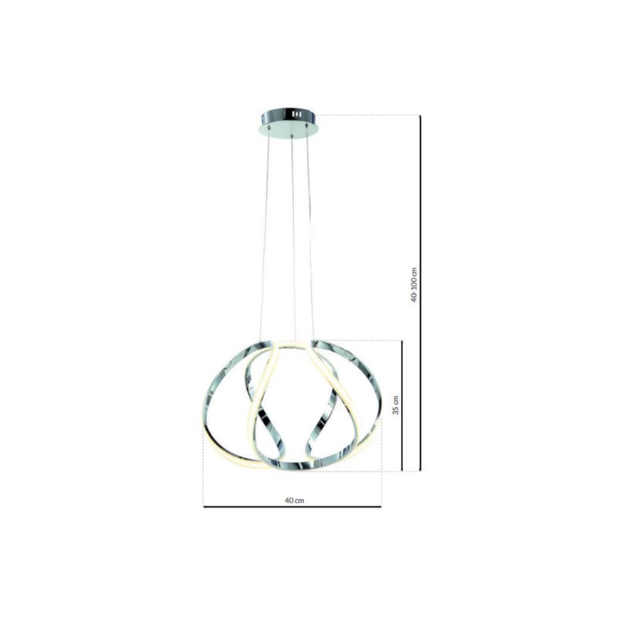 Suspension filaire LED GLOBE 1xLED/50W/230V