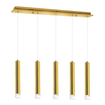 Suspension filaire LED GOLDIE 5xLED/25W/230V dorée